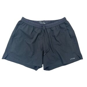 LSKD Mens‎ Black Athletic Shorts Size XL Gym Workout Performance Drawstring